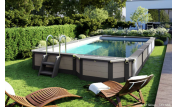 Piscine Azteck hors-sol rectangulaire 6.70 x 3.50 m 